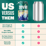 Zevia Zero Sugar, 0 Calorie Vanilla Cola Soda, 12 fl oz (Pack of 24