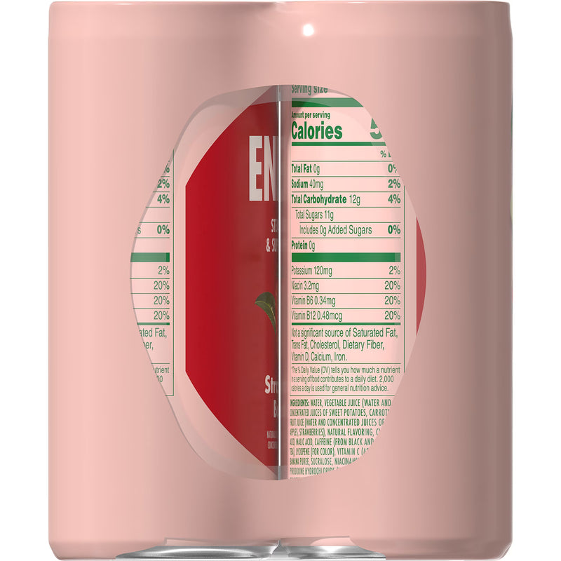 V8 Energy Strawberry Banana Juice Energy Drink, 8 fl oz Can (6 Pack)