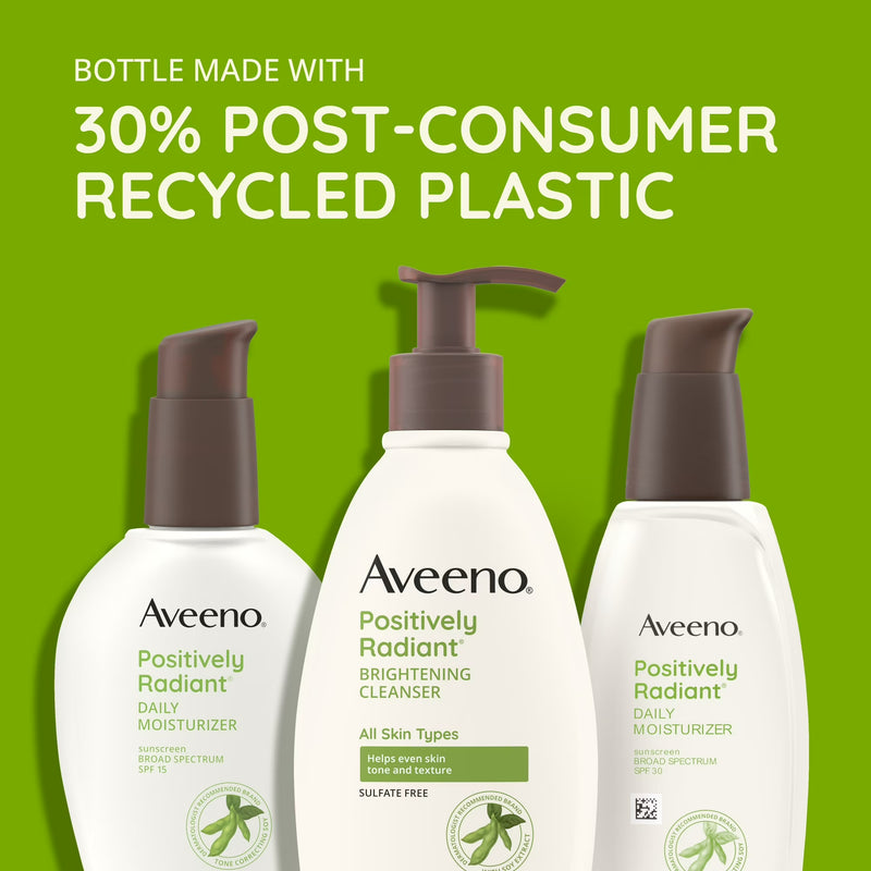 Aveeno Positively Radiant Daily Face Moisturizer Lotion with SPF 15, 4 oz