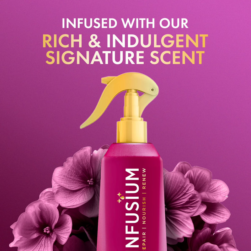 Infusium Repair & Replenish Leave-in Treatment Spray for All Hair Types, with Niacinamide, Argan Oil & Ceramides, 13 fl oz