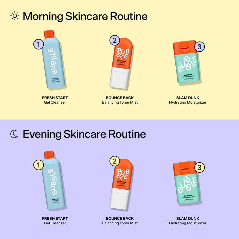 Bubble Skincare 3-Step Hydrating Routine Bundle for Normal to Dry Skin, Set of 3