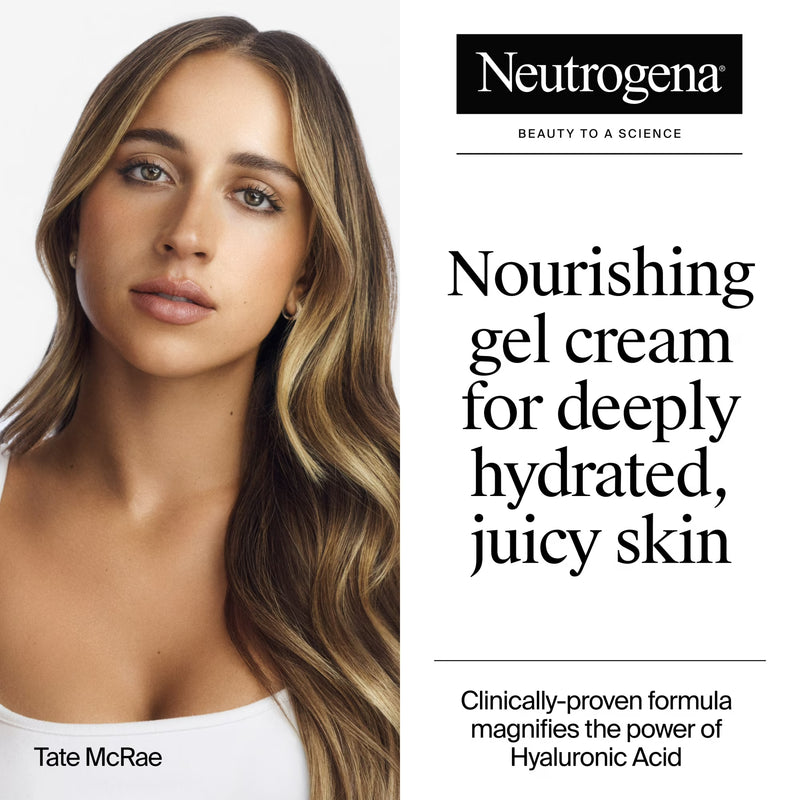 Neutrogena Hydro Boost Hyaluronic Acid Gel Cream, Daily Facial Moisturizer, 1.7 fl. oz