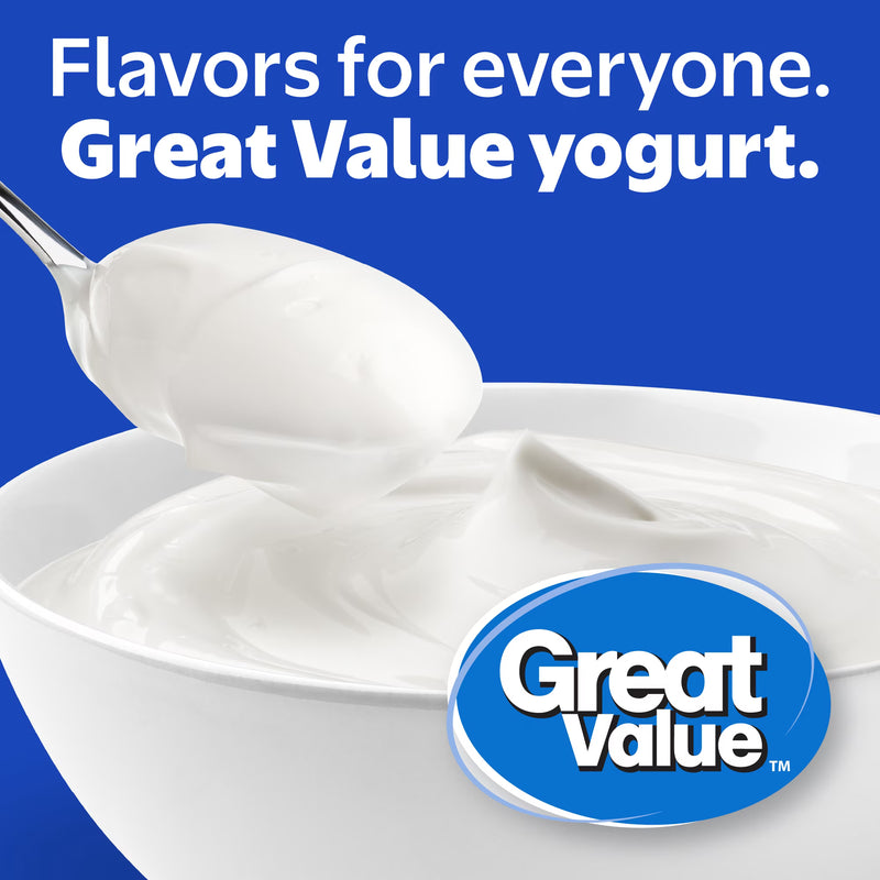 Great Value Plain Nonfat Greek Yogurt, 5.3 oz Individual Cup