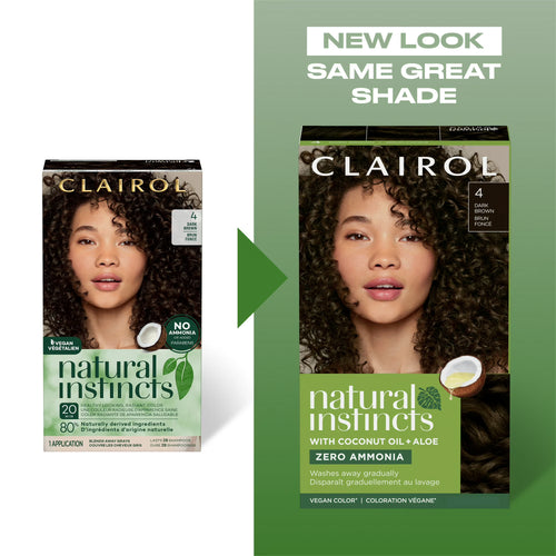 Clairol Natural Instincts Demi-Permanent Hair Color Creme, 5C Medium Brown, Hair Dye, 1 Application