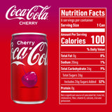 Coca-Cola Cherry Soda Pop Mini Cans, 7.5 fl oz, 6 Pack