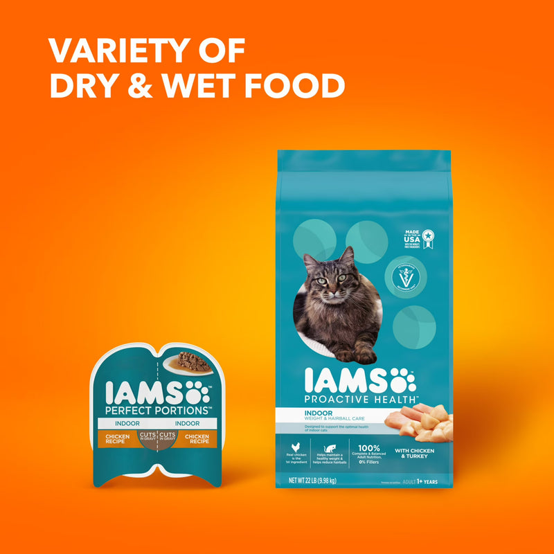 Iams Proactive Health Chicken And Turkey Dry Cat Food, 22 Lb Bag