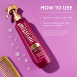 Infusium Repair & Replenish Leave-in Treatment Spray for All Hair Types, with Niacinamide, Argan Oil & Ceramides, 13 fl oz