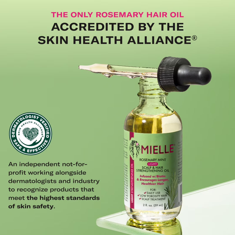 Mielle Light Strengthening Scalp & Hair Oil, Rosemary Mint, 2 oz