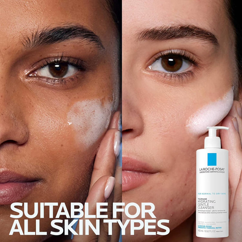 La Roche-Posay Toleriane Hydrating Gentle Face Cleanser, Daily Face Wash for Dry Sensitive Skin, 13.52