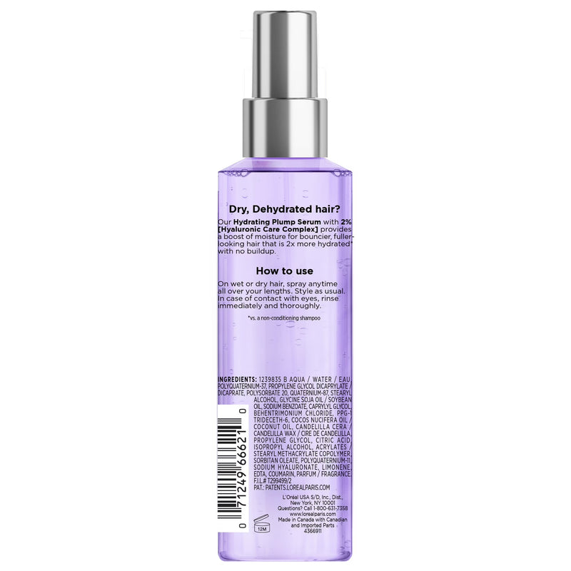 L'Oreal Paris Elvive Hyaluron Plump Moisturizing Leave-In Hair Spray, 4.4 fl oz